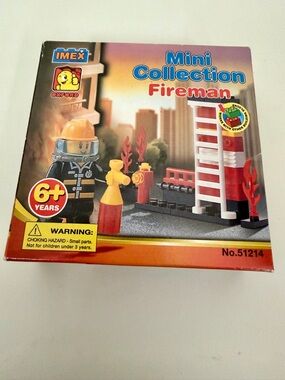 Vintage Imex Mini Collection Fireman Lego Mini Figure New in Box